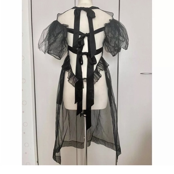 Simone Rocha for H&M Black Tulle Apron Dress Size XS NWT - Picture 6 of 16